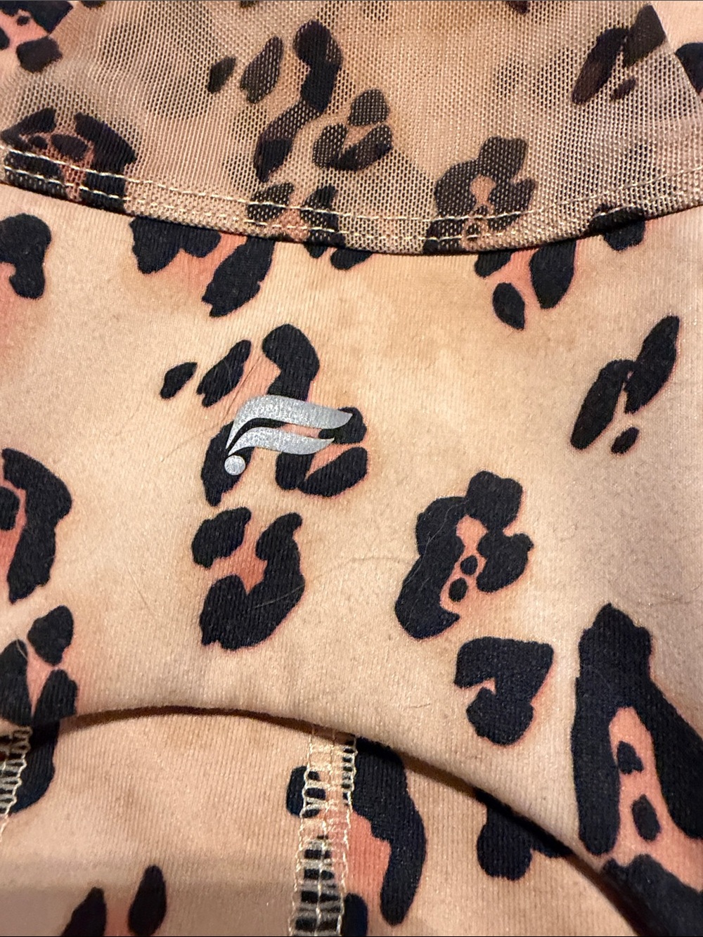 Fabletics Leopard Print Racerback Sports Bra - Picture 3 of 5